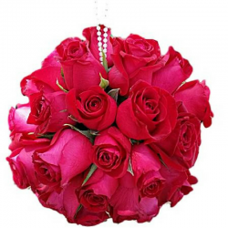 כדור ורדים אדום