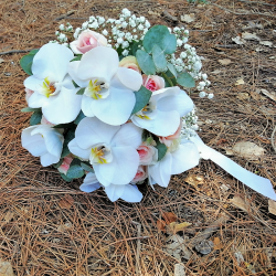 זר כלה ורדים וסחלבים