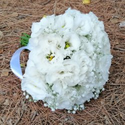 זר כלה ליזיאנטוסים בלבן