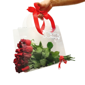 תיק ורדים שקוף