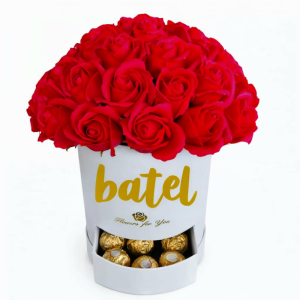 סידור פרחי סבון ורדים אדומים