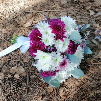 זר כלה חרציות טבעי