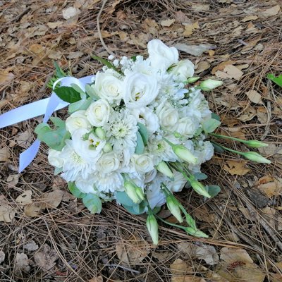 זר כלה לבן מעורב