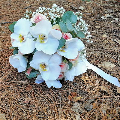 זר כלה ורדים וסחלבים