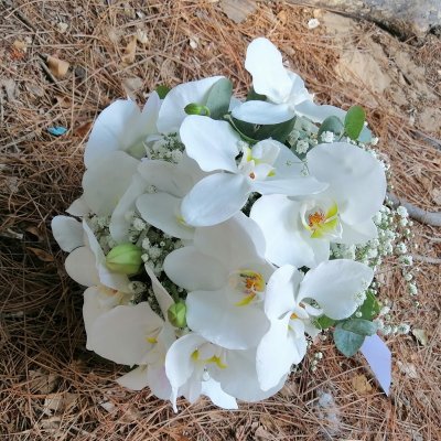 זר כלה סחלבים בלבן