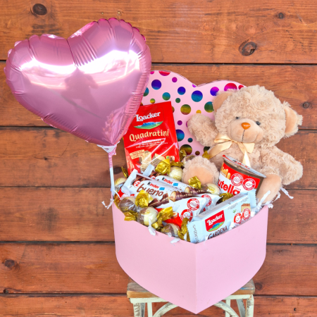 מארז בקופסת לב להולדת בת