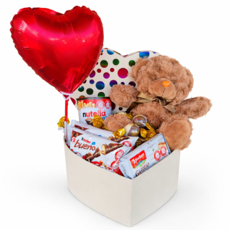 מארז מתוק בקופסת לב קטן